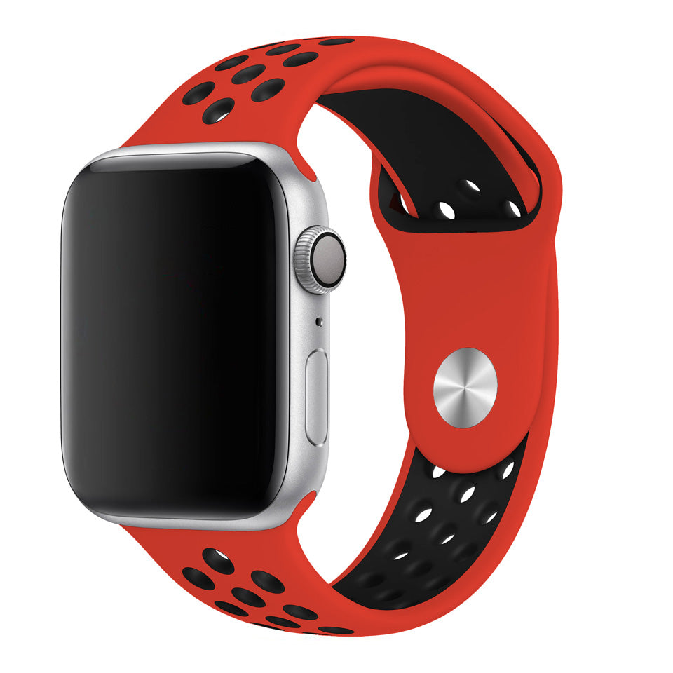 Red Black Sport Band Active for Apple Watch