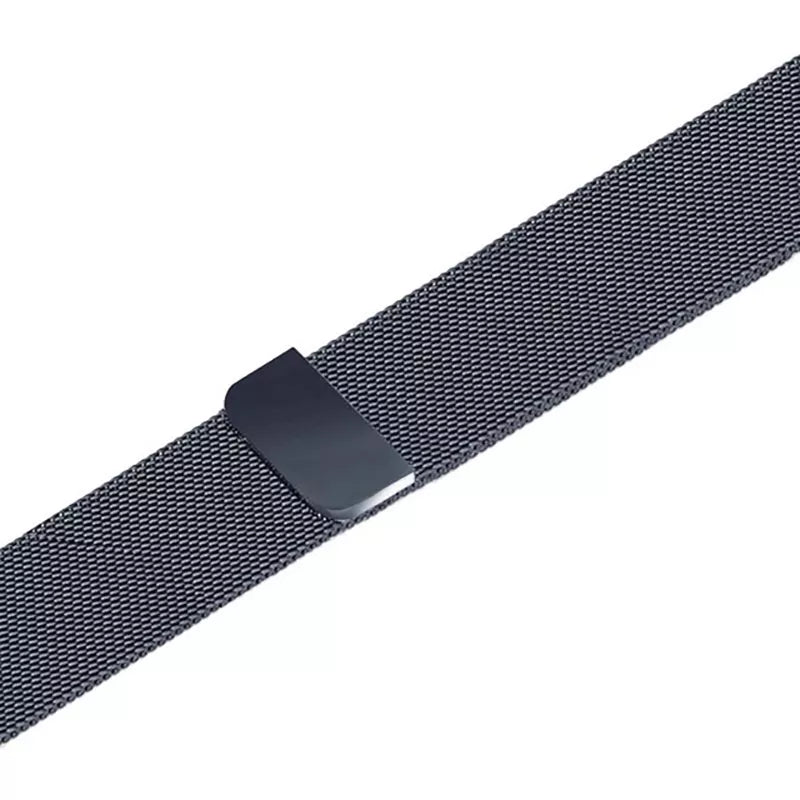 A space grey colour stainless steel milanese watch strap for the latest apple watch